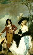 Sir Joshua Reynolds miss gideon and her brother, william Spain oil painting artist